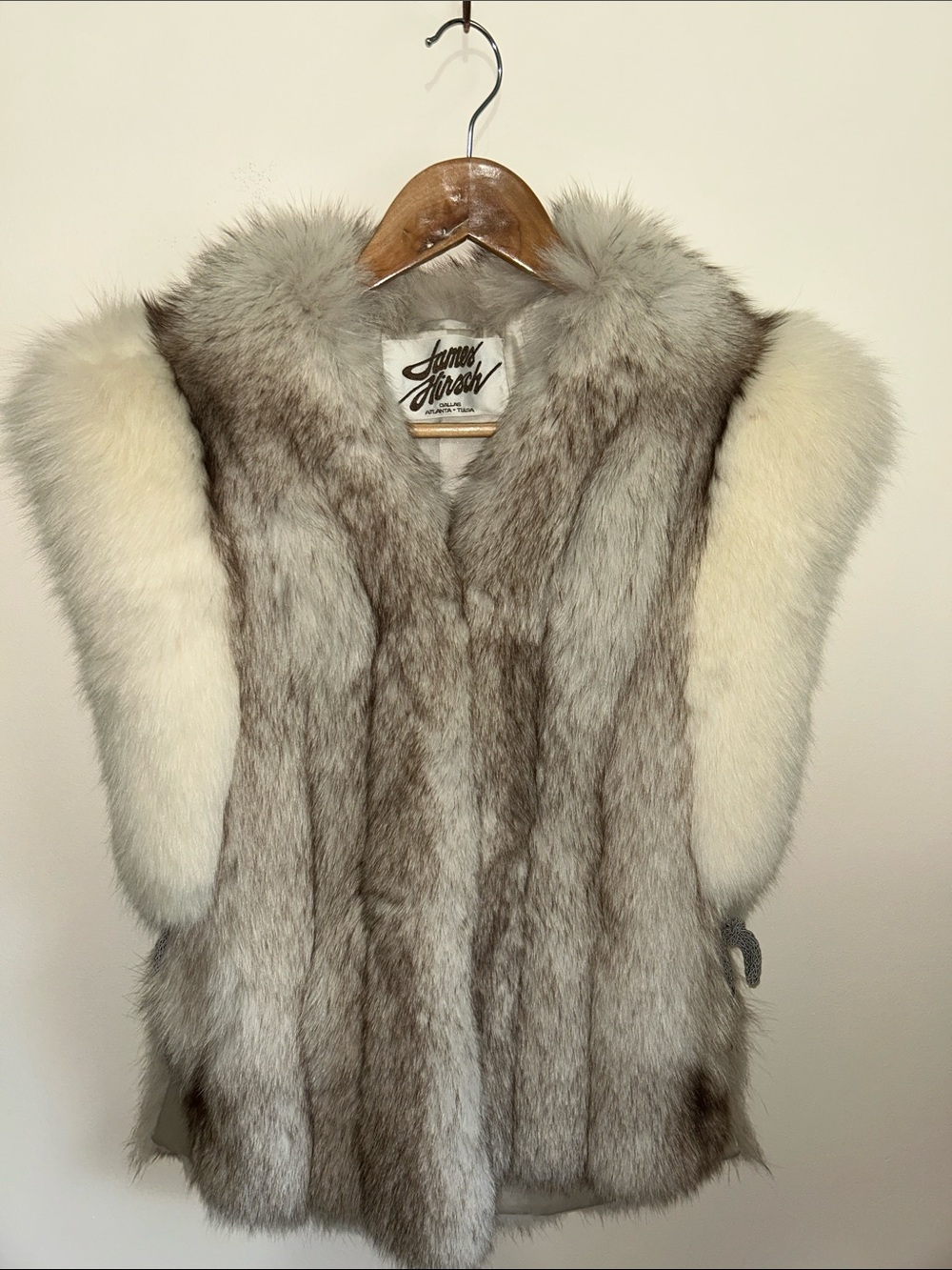 Luxurious genuine blue fox Fur Vest
